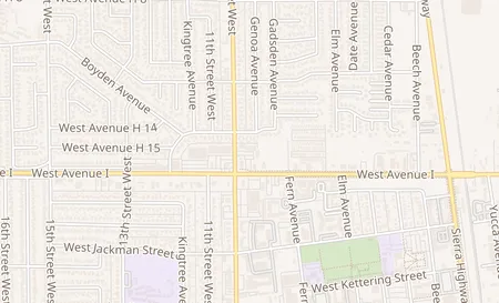map of 853 W Avenue I Lancaster, CA 93534