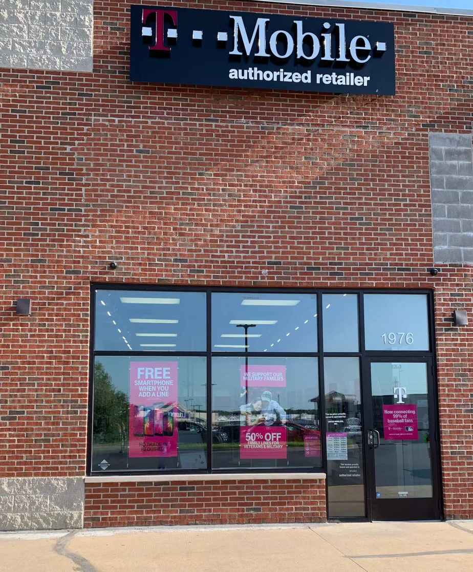 Exterior photo of T-Mobile store at Mall Place & Fairplain, Benton Harbor, MI