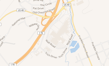 map of 1500 W Chestnut St Washington, PA 15301