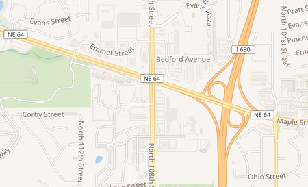 map of 3113 N 108th St Omaha, NE 68164