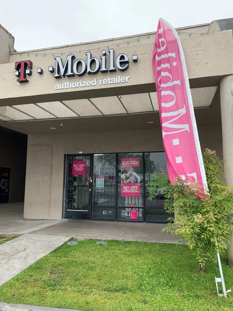 Exterior photo of T-Mobile store at E Valley Blvd & S Vega St, Alhambra, CA