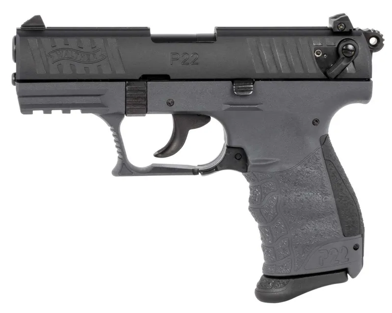 Walther P22Q .22 LR Pistol 5120765 10+1 3.42", Tungsten Gray/Black - Walther