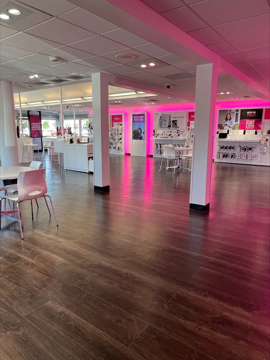 Interior photo of T-Mobile Store at Ashley Plaza, Goldsboro, NC