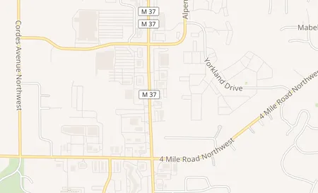 map of 3780 Alpine Ave Comstock Park, MI 49321