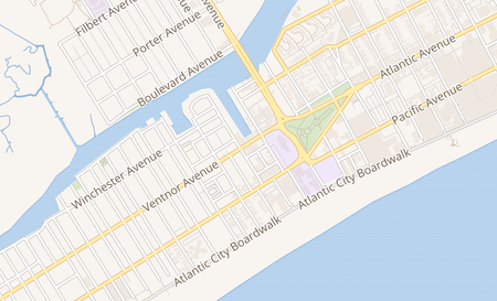 map of 3818 Ventnor Ave Atlantic City, NJ 08401