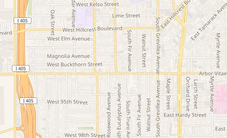map of 305 W. Arbor Vitae St. #B Inglewood, CA 90301