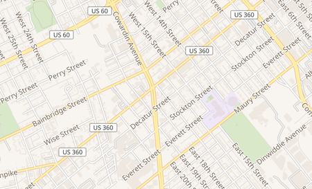 map of 17 Jefferson Davis Hwy N Suite A Richmond, VA 23224