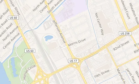 map of 6116 Jefferson Ave. Unit D Newport News, VA 23605