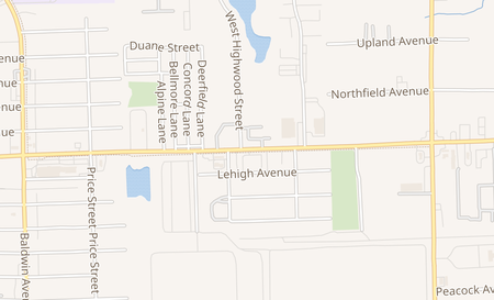map of 282 E Walton Blvd Pontiac, MI 48340