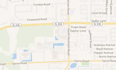 map of 1270 N. Wickham Road Melbourne, FL 32935