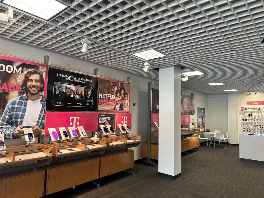 Interior photo of T-Mobile Store at Burlington Square, Burlington, MA