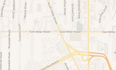 map of 6100 S Cedar St Lansing, MI 48911
