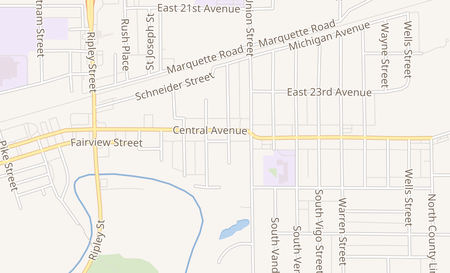 map of 4145 Central Ave. Lake Station, IN 46405