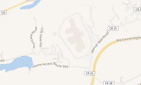 map of 261 Mercer Mall Rd #2 Bluefield, WV 24701