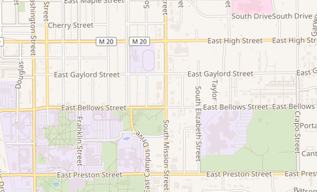 map of 1028 S Mission St Ste 3 Mt Pleasant, MI 48858