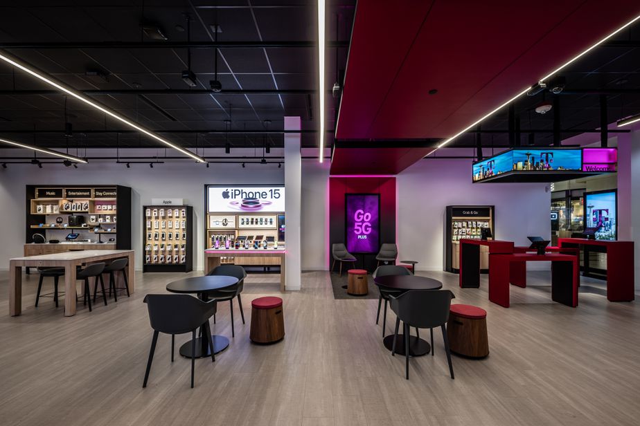 Interior photo of T-Mobile Store at Alderwood Mall, Lynnwood, WA