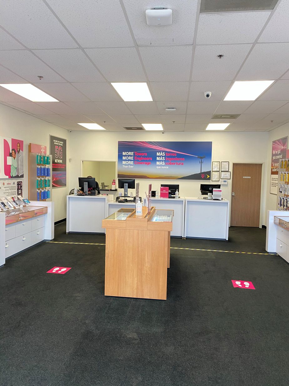 Interior photo of T-Mobile Store at Mount Vernon Av & Mall View Rd, Bakersfield, CA