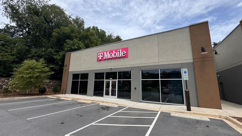 Exterior photo of T-Mobile Store at Patton Ave & Regent Park Blvd, Asheville, NC