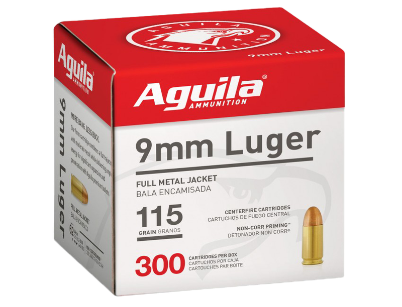 Aguila 9MM 115gr FMJ 300RD Bulk Pack 1E097700 - Lafayette, IN At Rural ...