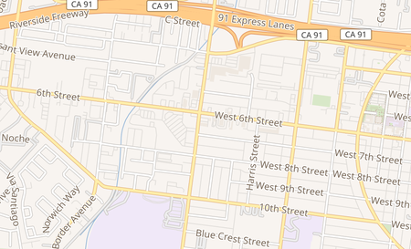 map of 1074 W 6th St #101 Corona, CA 92882