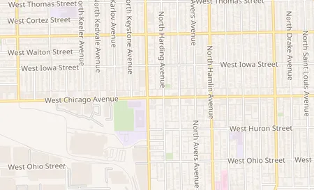 map of 3942 W. Chicago Ave. Chicago, IL 60651