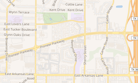 map of 2020 E Pioneer Pkwy # 300 Arlington, TX 76010
