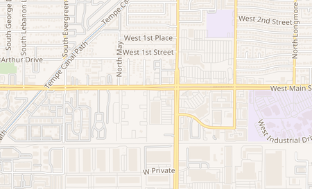 map of 2045 W Main St Suite 101 Mesa, AZ 85201