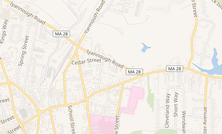 map of 73 Iyannough Rd Hyannis, MA 02601