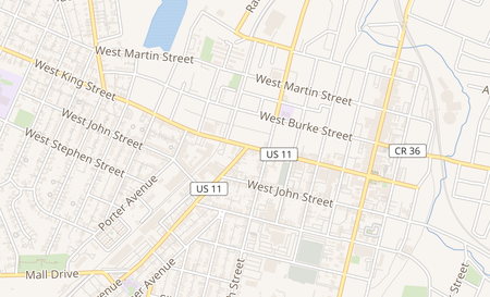 map of 205 Winchester Ave Martinsburg, WV 25401