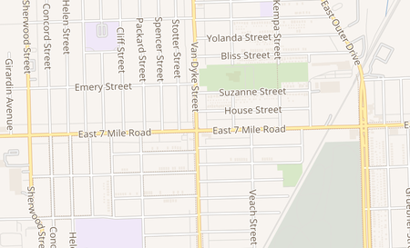 map of 19100 Van Dyke 85 Detroit, MI 48234