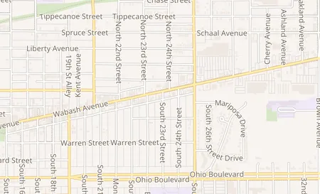 map of 2255 Wabash Ave Terre Haute, IN 47807