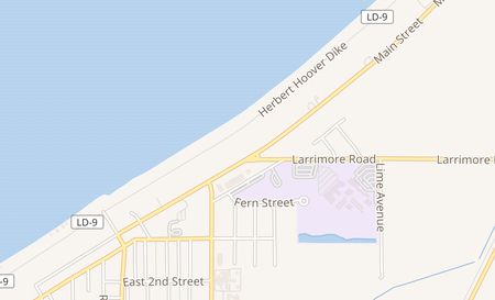 map of 725 East Main St Pahokee, FL 33476