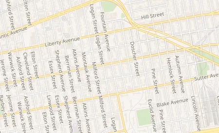 map of 2612 Pitkin Ave B Brooklyn, NY 11208