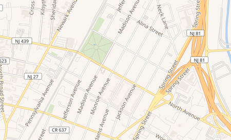 map of 1079 North Ave Elizabeth, NJ 07201