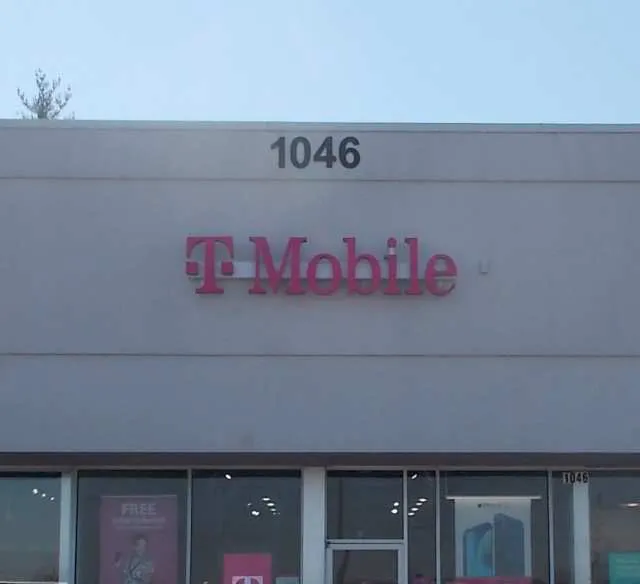Exterior photo of T-Mobile store at Patrick St & Gomber Aly, Frederick, MD