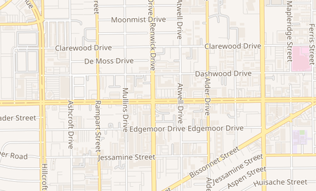 map of 5800 Bellaire Blvd Building #7 Houston, TX 77081