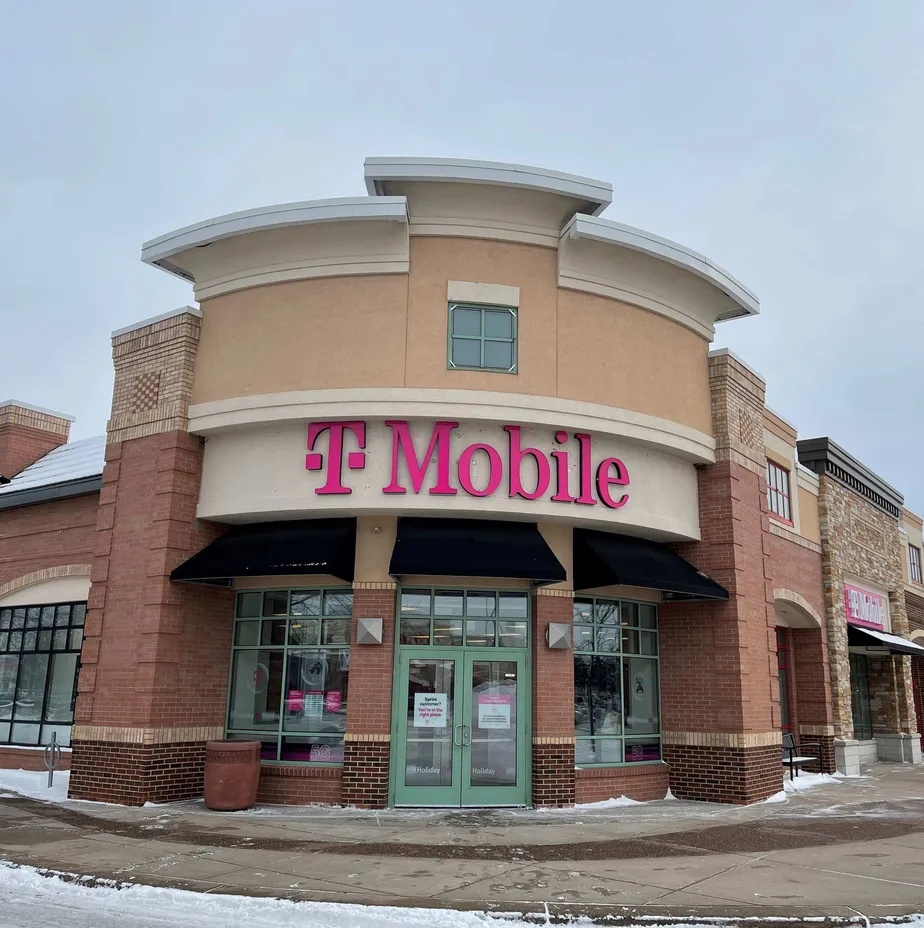 Exterior photo of T-Mobile store at Pheasant Ridge Dr Ne & Lexington Ave N 2, Blaine, MN