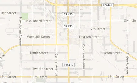 map of 823 S. Park Ave. Apopka, FL 32703