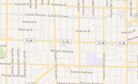 map of 1403 Orange Ave Fort Pierce, FL 34950