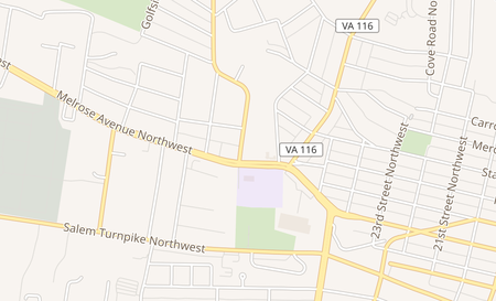 map of 2729 Melrose Ave NW A Roanoke, VA 24017