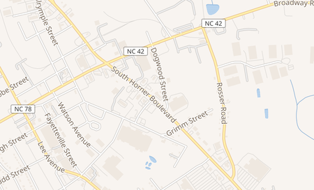 map of 2633 S. Horner Blvd Sanford, NC 27332