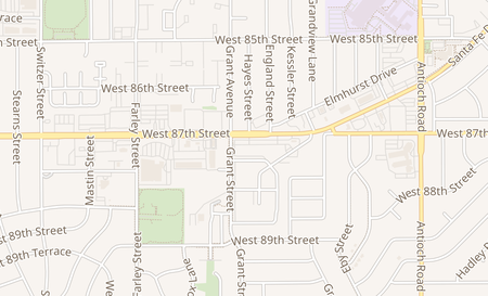 map of 9363 W 87th St Overland Park, KS 66212