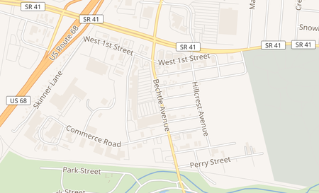 map of 1063 North Bechtle Ave Springfield, OH 45504