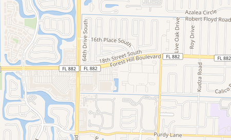 map of 6280 Forest Hill Blvd Greenacres, FL 33415