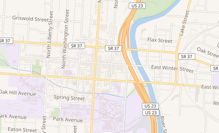 map of 46 East Winter St Delaware, OH 43015