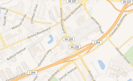map of 3929 B Victory Blvd Portsmouth, VA 23701