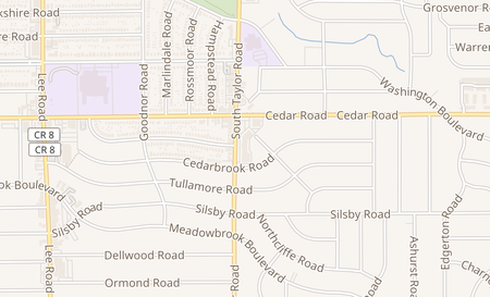 map of 2175 South Taylor Rd Cleveland Heights, OH 44118