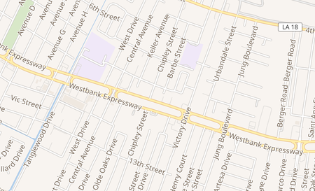 map of 1347 Westbank Expy Ste C Westwego, LA 70094