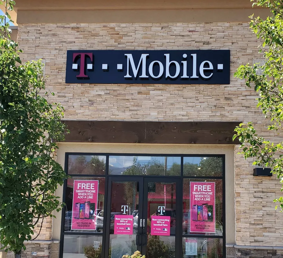 Exterior photo of T-Mobile store at W State St & N 2000 W, Pleasant Grove, UT