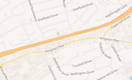 map of 7019 Kingston Pike Knoxville, TN 37919